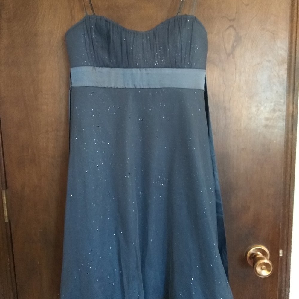 Blue Sparkly Homecoming Short Dress